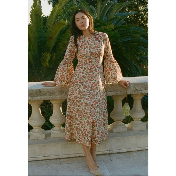 Doen Noisette Midi Dress Lydden Garden - Picture 1 of 8